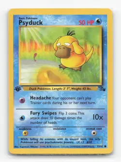 Pokemon TCG - Psyduck 53/62 Lightly Played Common Fossil 1st Edition - Image 1