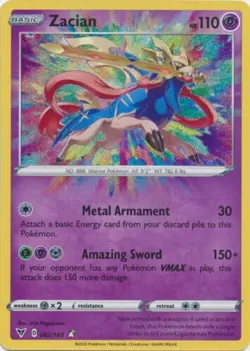 Zacian - 082/185 Ultra Rare Vivid Voltage NM Pokemon TCG - Image 1