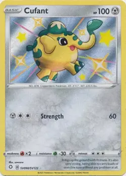 Holo Cufant SV090/SV122 Shiny Rare Shining Fates: Shiny Vault Pokemon TCG - Image 1