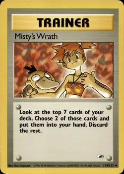 MISTY'S WRATH 114/132 UNCOMMON GYM HEROES POKEMON UNLIMITED MP - Image 2
