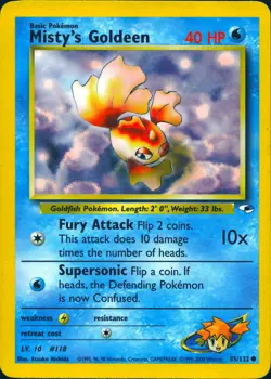 MISTY'S GOLDEEN 85/132 COMMON GYM HEROES POKEMON UNLIMITED MP - Image 1