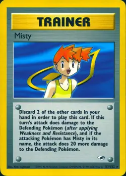 MISTY 102/132 RARE GYM HEROES POKEMON UNLIMITED MP - Image 1