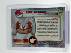 KRABBY 1999 TOPPS POKEMON TV ANIMATION SERIES 1 BLUE LOGO 98 Q0899 - Image 2