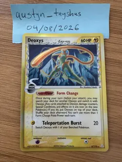 Pokemon Deoxys 6/110 EX Holon Phantoms Holo Rare Delta Species Speed Forme 60HP - Image 1