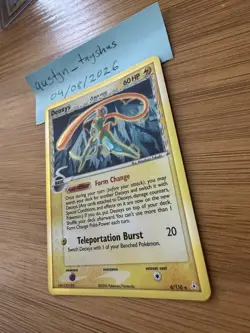 Pokemon Deoxys 6/110 EX Holon Phantoms Holo Rare Delta Species Speed Forme 60HP - Image 2