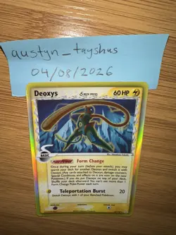 Pokemon Deoxys 6/110 EX Holon Phantoms Holo Rare Delta Species Speed Forme 60HP - Image 3