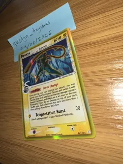 Pokemon Deoxys 6/110 EX Holon Phantoms Holo Rare Delta Species Speed Forme 60HP - Image 4