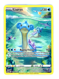 Lapras GG05/GG70 Crown Zenith Galarian Gallery Holo Full Art Pokemon NM - Image 1