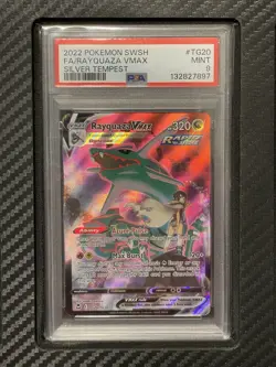 2022 PSA 9 FA Rayquaza VMAX #TG20 Full Art Trainer Gallery Pokemon TCG SWSH ST - Image 1
