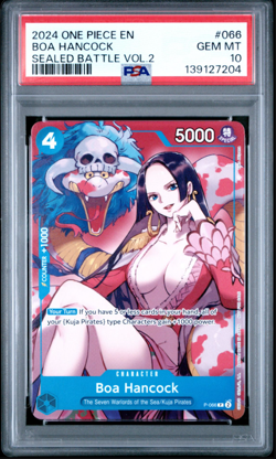 Boa Hancock (Sealed Battle 2024 Vol. 2) P-066 One Piece Regular PSA 10 - Image 1