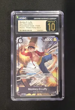 2023 One Piece Monkey D Luffy Promo Pirate Party Volume 3 #P-035 CGC PRISTINE 10 - Image 1