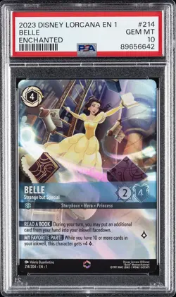 2023 DISNEY LORCANA EN 1-THE FIRST CHAPTER BELLE - STRANGE BUT SPECIAL PSA 10 - Image 1