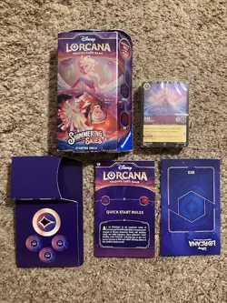 Shimmering Skies Starter Deck Disney Lorcana Amethyst Ruby Opened NO PACK Elsa - Image 3