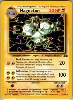 Magneton 26/62 Non Holo Fossil - Pokemon Card - LP - Image 1