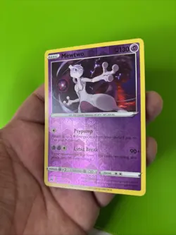 Mewtwo 059/159 Crown Zenith Reverse Holo Pokemon Card NM - Image 4
