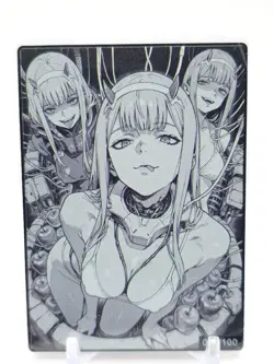 Goddess Story - Black Metal Waifu Card - Zero Two - NUMBERED #/200 - Image 1