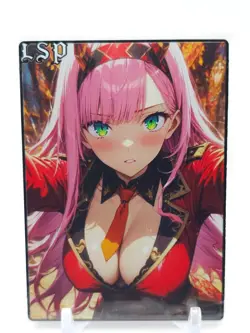 Goddess Story - Black Metal Waifu Card - Zero Two - NUMBERED #/200 - Image 2
