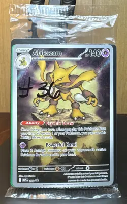 Pokemon Pokemon TCG Alakazam 009 Me: Mega Evolution Promo Holo Card Sealed - Image 1