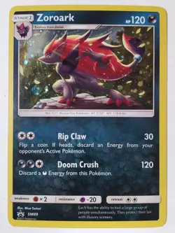 HOLO Zoroark SM89 - PROMO Cosmos Holo Sun Moon Pokemon Card - Image 1