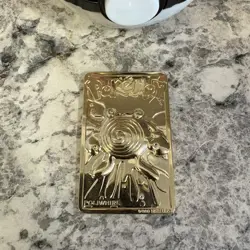 Pokemon Limited Edition 1999 Burger King Poliwhirl 23K Gold Plated Card W/BALL - Image 2