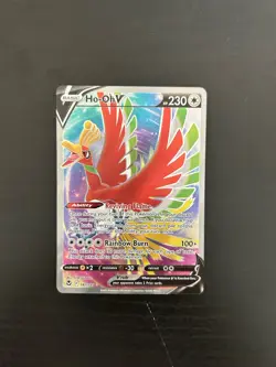 Pokemon TCG Ho-Oh v Full Art Holo Ultra Rare Card 187/195 Silver Tempest Nm/mint - Image 1