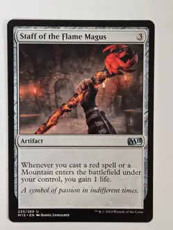 Staff of the Flame Magus U Magic 2015 (M15) 233 NM - Image 1