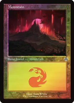 Mountain #295 Foil Retro Frame Innistrad Remastered NM MTG - Image 1