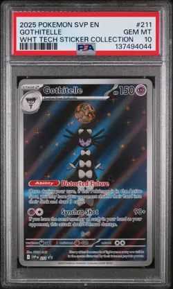 2025 POKEMON SVP BLACK STAR PROMO 211 GOTHITELLE WHITE FLARE TECH STICKER PSA 10 - Image 1