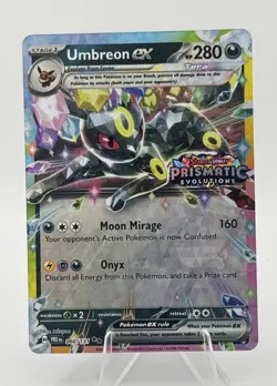 Pokemon TCG Prismatic Evolutions Umbreon ex #060/131 Stamped Promo NM - Image 1