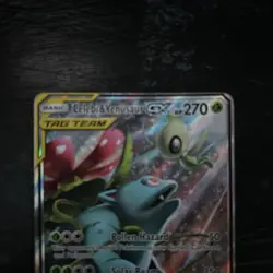 Celebi & Venusaur GX TAG TEAM Full Art Promo Holo SM167 Pokemon TCG 270 HP - Image 4