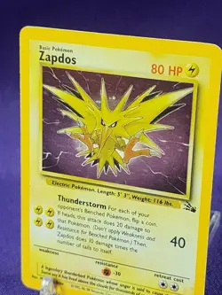 1999 POKEMON ZAPDOS HOLO 15/62 CARD - Image 2