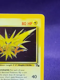 1999 POKEMON ZAPDOS HOLO 15/62 CARD - Image 4