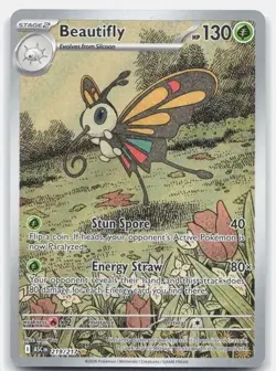 Pokemon TCG Beautifly Full Art Holo 219/217 ASC Grass Stage 2 English 2026 - Image 1