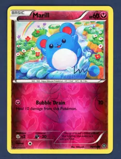 Marill 76/114 Common Steam Siege Pokemon Reverse Holo Lightly Played - Image 1