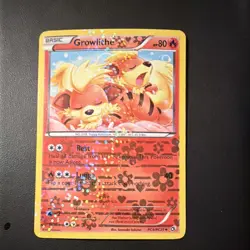 Pokemon Growlithe RC4/RC25 Legendary Treasures Holo 80 HP Card - Image 1