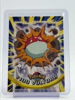 VOLTORB 1999 TOPPS POKEMON TV ANIMATION SERIES 2 BLUE LOGO 100 Q0899 - Image 1
