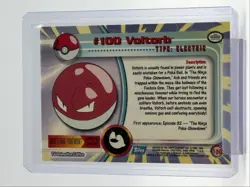 VOLTORB 1999 TOPPS POKEMON TV ANIMATION SERIES 2 BLUE LOGO 100 Q0899 - Image 2