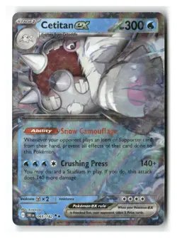 Cetitan ex 065/182 Double Rare Destined Rivals Pokemon Near Mint - Image 1