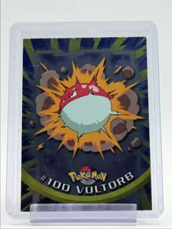 VOLTORB 1999 TOPPS POKEMON TV ANIMATION SERIES 1 FOIL BLUE LOGO A 100 Q0899 - Image 1