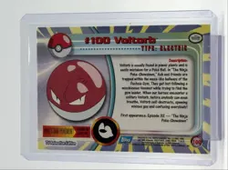 VOLTORB 1999 TOPPS POKEMON TV ANIMATION SERIES 1 FOIL BLUE LOGO A 100 Q0899 - Image 2