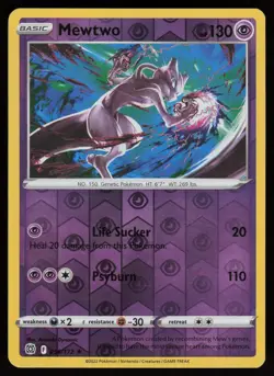 MEWTWO 056/172 RARE BRILLIANT STARS POKEMON REVERSE HOLO NM/M - Image 1