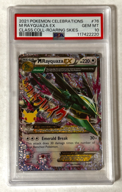 M Rayquaza EX Classic Collection PSA 10 GEM 2021 Pokemon Celebrations #76/108 - Image 1