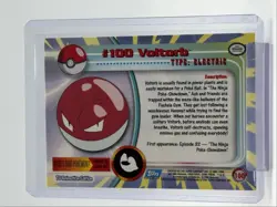VOLTORB 1999 TOPPS POKEMON TV ANIMATION SERIES 1 FOIL BLUE LOGO 100 Q0899 - Image 2