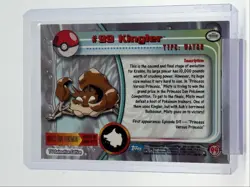 KINGLER 1999 TOPPS POKEMON TV ANIMATION SERIES 2 BLUE LOGO B 99 Q0899 - Image 2