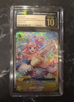 Bandai Alt Art Holo Shirahoshi OP03-116 CGC 10 Bandai Games Fest One Piece CCG - Image 1