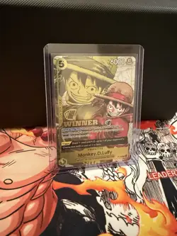 Bandai One Piece CCG Monkey.D.Luffy P-108 Winner Foil 6000 Power - Image 3