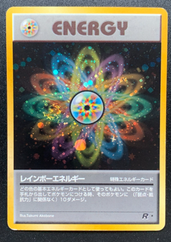 Rainbow Energy Team Rockets Pokemon Card Holo Rare Vintage Japanese NINTENDO - Image 1
