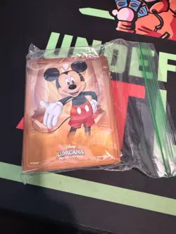Lorcana Card Sleeves Mickey TCG Disney Used Once - Image 1