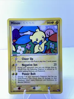 Pokemon TCG Minun POP Series 3 004/017 Holo Rare 50HP English Card - Image 1