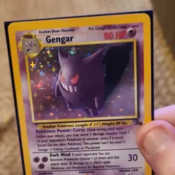 Pokemon Gengar 5/62 Fossil Holo Rare Unlimited Stage 2 80 HP Dark Mind Card - Image 1